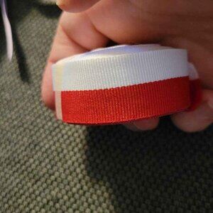 Red and white Crafting Ribbon